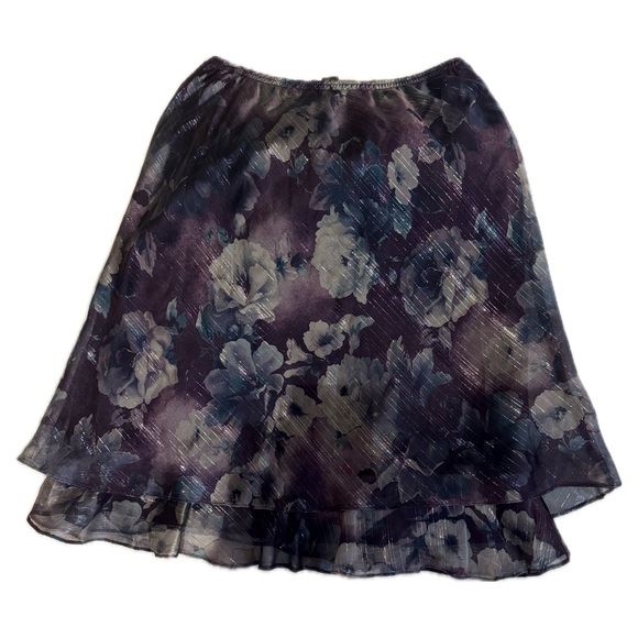 Vintage blue and purple Whimsigoth y2k fairy skirt midi length - Picture 3 of 8